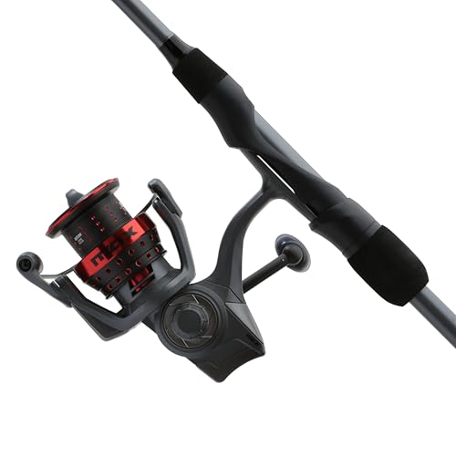 Abu Garcia 6'10" Max Elite Spinning Reel and Fishing Rod Combo, Size 2500 Reel, 10 Stainless Steel Ball Bearings, Carbon Matrix Drag System, 30 Ton Graphite Rod Blank