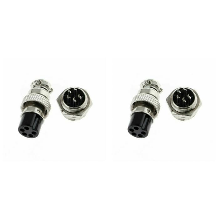 (2 pc) Flyrobo M12/GX12 5 Pin Male-Female Aviation Plug Connector-image-25
