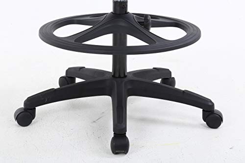 Simple Chic Home Office Drafting Chair Ergonomic Tall Office Chair With Flip Up Arms Foot Rest Back Support Adjustable Height Mesh Drafting Stool For Standing Desk, Best Home Office Chair - Black #TOP6
