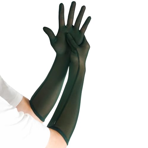 Luwint Tulle Mesh Elbow Length Gloves, Women Costume Party Opera Dress, Non-slip3