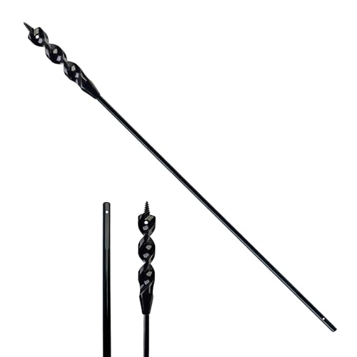 DECKRKAT 54 Flexible Installer Drill Bit - 9/16 Auger with Fish Eye Hole & Anti-Slip 3-Flat Shank for Wire Pulling Through Walls Ceilings Sidewalks.