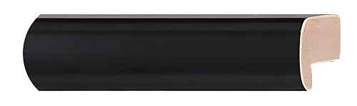 CountryArtHouse Picture Frame Moulding (Wood) 18ft bundle - Contemporary Black Finish - 0.5