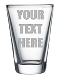 Personalized 1.5oz Shot Glass, Custom Laser Etched Free Engraving Groomsman and Bridesmaid Wedding Favor Gift (Single Side Engraving)