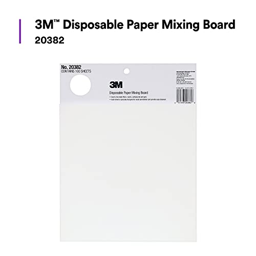 3M Disposable Paper Mixing Board 20382, Non Porous, Solvent Resistant, Non Soak, Large Sheet, 10 in x 13 in, 100 Sheets/Board by 3M - Image 3