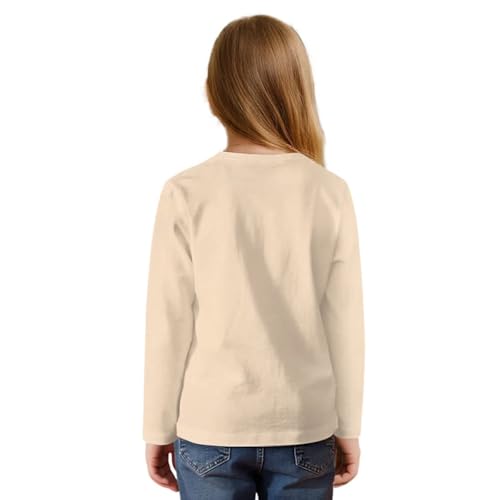 Kids Casual Long Sleeves for Girls T Shirt Crewneck Pullover Tops Size 5-12 Years2