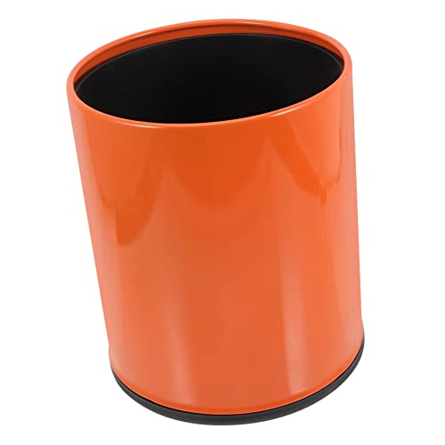 Caneca de basura rectangular de plástico color naranja