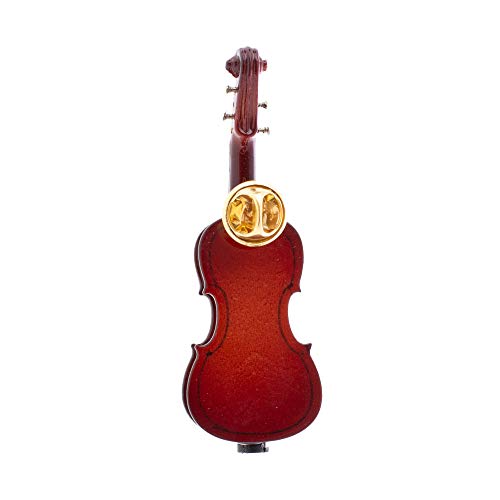 Broadway Gift Miniature Resin Stone Cello 3 inch Fashion Pin with Case - Thumbnail 4