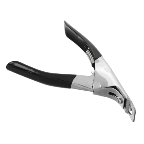 CALLARON Corte recto en forma de U cortaúñas U cortaúñas francés cortaúñas multifuncional Cortauñas recto suministros de uñas para técnicos de uñas Cortadoras de uñas Acero inoxidable Black
