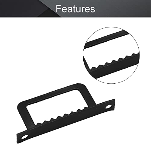 Image of MroMax 20PCS Sawtooth Picture Hangers Iron Picture Hangers 1.69 inch x 0.31 inch Double Hole Picture Frames Hangers for Hanging Clock Paintings Artwork Picture Frame Hook Photos Black