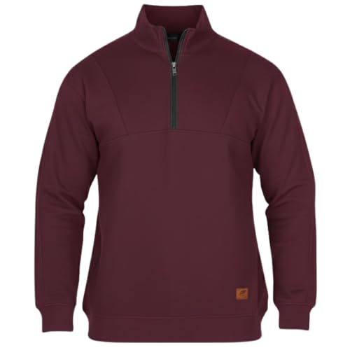 Image of Men's Lightweight Front Zip Pullover - Trendy Fleece Sweatshirt for Winter Wear