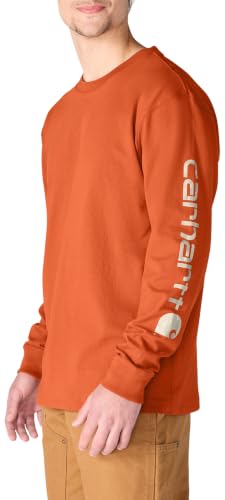 Image of Carhartt Men's Dearborn Loose Long-Sleeve Logo T-Shirt Closeout