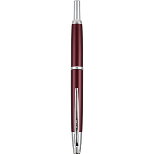 Pilot Vanishing Point Decimo Refillable & Retractable Fountain Pen, Burgundy Barrel With Rhodium Accents, Medium Nib (65342) #TOP1