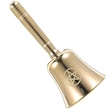 Holibanna 五芒星ハンドベル 金属製タロットセレモニー用の儀式の鈴 祭壇装飾にな占い用手持ちベル 入り