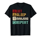 Photo Gallery eat sleep mahjong ripeti divertente giocatore amanti regalo vintage maglietta Photo Gallery eat sleep mahjong ripeti divertente giocatore amanti regalo vintage maglietta