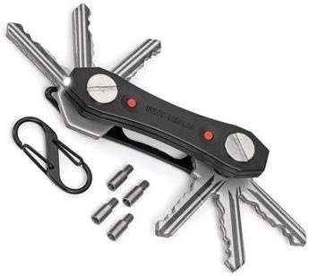 PAVITYAKSH Multi-Function Pocket Stainless Steel Key Ninja Organizer with Dual LED Lights Built in Bottle Opener Up to 30 Keys