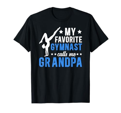 Proud Gymnastics Grandpa Of A Gymnast Grandfather T-Shirt