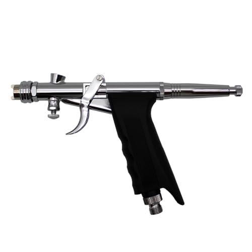 Image of Uouteo Airbrush Kit, Airbrush Trigger Gun with 0.3mm /0.5mm Fan Spray Cap /Needles /Nozzles Sets, 15 CC Cup for Painting Model Nails Cake Makeup