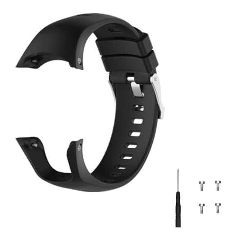MYAYD Correa de silicona de repuesto para Suunto Spartan Trainer Wrist HR con 1 destornillador y 4 tornillos