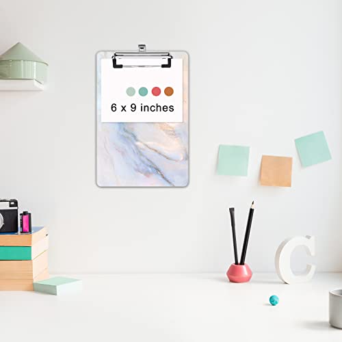Image of Small Plastic Clipboard 6 x 9 in, Standard A5 Size Fashion Clip Board
