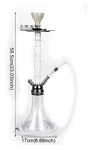 INKMEX Wasserpfeife Shisha-Kit mit transparentem Schlauch, Acryl-Shisha-Shisha-Kit mit magischer Fernbedienung, LED… – Bild 8
