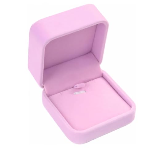 Cuicany Caja del Anillo de Terciopelo, Caja de Terciopelo para Colgantes, Estuche para Anillos para Bodas, Utilizado Para Collares, Colgantes, Centro Comercial Mostrador Joyería Display (Rosa)