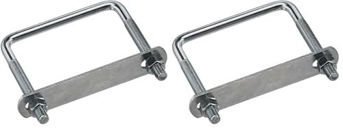 National Hardware N244-996 2192BC Lumber Size Square U Bolt in Zinc Plated,3/8" x 3-5/8" x 4" (Pack of 2)