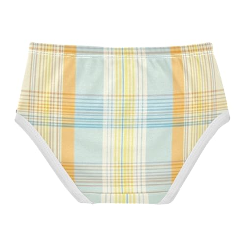 Breathable Girls' Panties Organic Underpants for Toddler Colorful Plaid in Sizes 2T,3T, 4T, 5T, 6Y and 8Y2