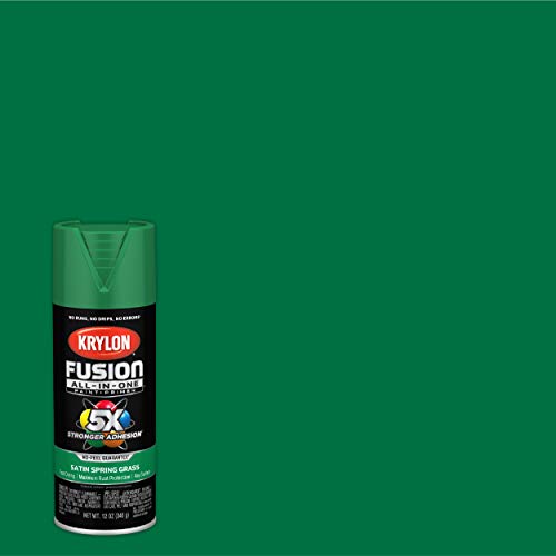 Image of Krylon Fusion ALL-IN-ONE 2751 Satin Spring Grass 12 Ounce (Pack of 2)