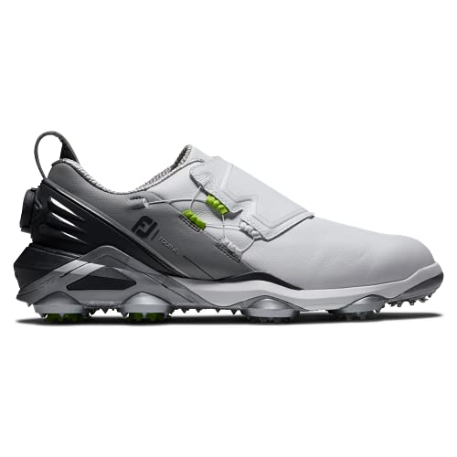 FootJoy-Tour-Alpha-Boa-Zapato-de-Golf-Hombre-White-Grey-Charcoal-445-EU