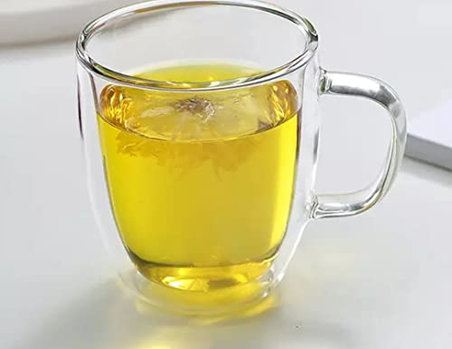 Lyrk Borosilicate Glass Double Wall Coffee Mug 300 ml || Perfect for Cappuccino, Tea, Latte, Hot Beverage (Transparent) - 1 Piece - Image 5