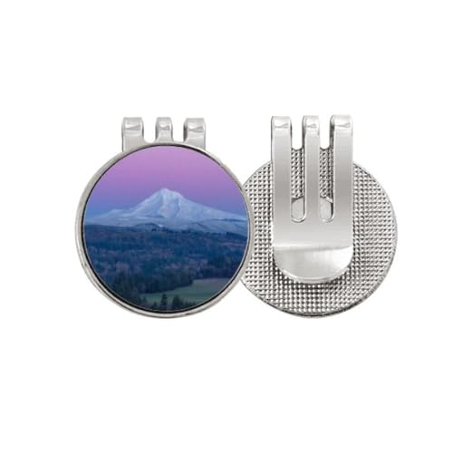 Marqueur de balle de golf violet et bleu avec clip magnétique pour casquette