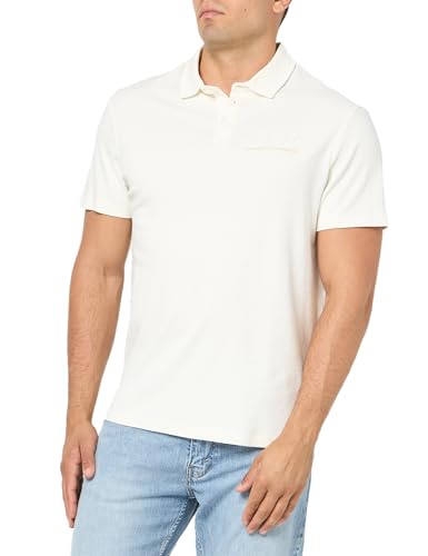 Polo para hombre Armani Exchange de corte regular con logo en relieve miniatura 1