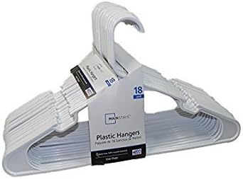 Mainstays Standard Perchas de plástico, color blanco, 36Perchas