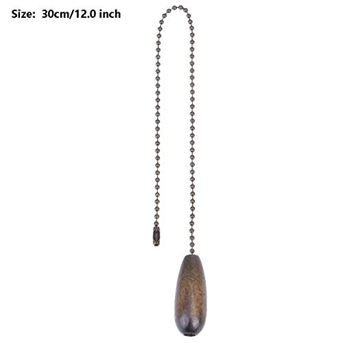 Image of CHICTRY 4Pcs Wooden Ceiling Fan Chain Pulls Pendant Vintage Pull Chain Extension for Ceiling Light Lamp Fan Decoration Home Wedding Decor Ornament Coffee One Size