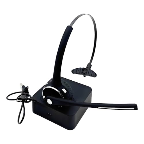 City Million Trucker Bluetooth Headset with Noise Cancelling Mic - 15H Working Time, Wireless Headset V5.2, Comfort for Long Drives, Call Centers & Office Use (with Charging Base)