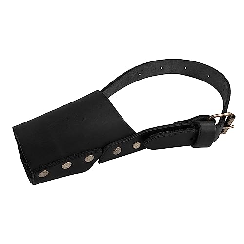 Hide & Drink MUZZLE Guard, Secure, Prevents Biting Chewing, Pitbull German Shephard & Any Breeds, Full Grain Leather thumb #1