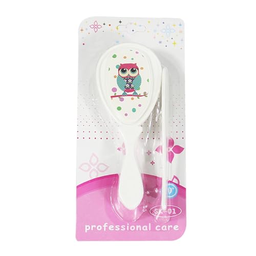 Juego de peine y cepillo para bebé, cepillo para el pelo de bebé y juego de peines: cepillo de pelo de cerdas suaves para cuidado del bebé, masaje, ducha, cuidado del cabelludo, productos para
