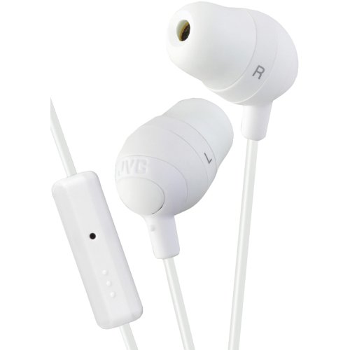 JVC HA-FR37-W Marshmallow Earbuds with Mic, White