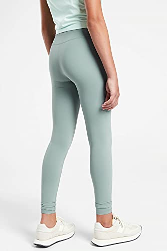 rrhss Calça legging feminina de cintura alta justa casual para academia e ioga, Verde, 11-12 Years