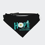 Hope for A Cure Food Allergy Awareness Flower Dog Bandana Adjustable Reversible Dog Scarf Multi Size Triangle Pet Bandanas for Medium Large Dogs Cats Xx-Large