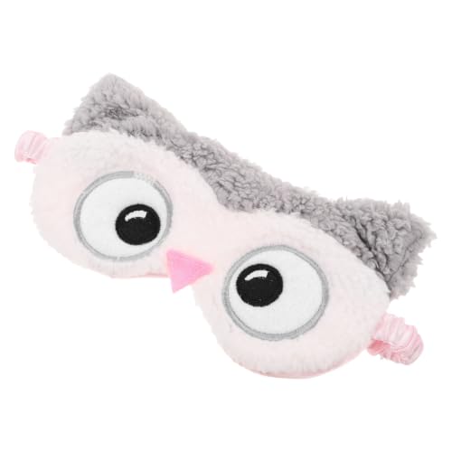 OATIPHO Máscara para Dormir Diseño de Búho de Peluche, Bloquea la Luz, Suave y Portátil, Adecuado para Relajación y Uso en Oficina