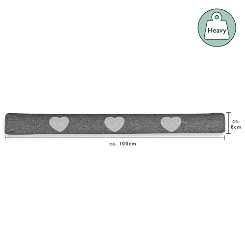 Beautissu Draught Excluder for Doors 100 cm Tuuli HR, 1,1kg Heavy Door Pillow Draft Wind Stopper for Windows - Image 2