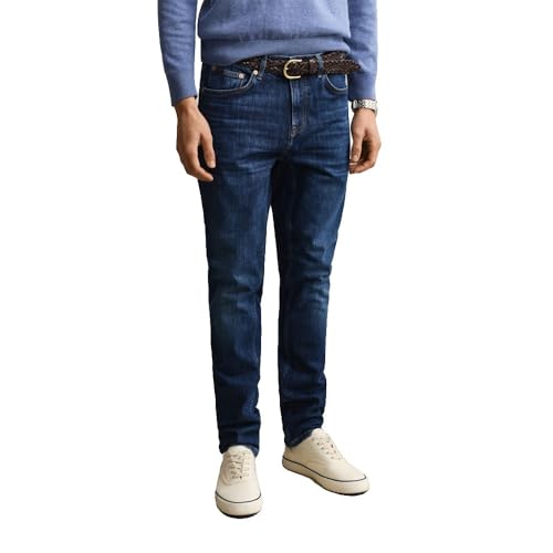 Jean slim Gant pantalon denim ajusté stretch pour homme