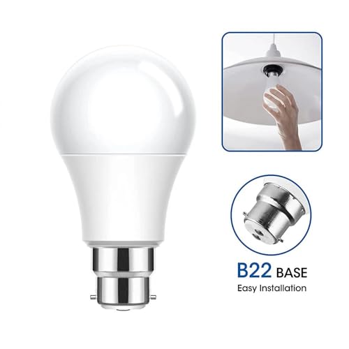 Image of 9W LED Bulb Cool Day White B22 Base Energy Efficient High Voltage Protection Pack of 10