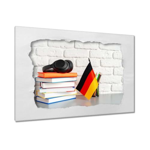 Décoration murale en toile de 120 x 80 cm sur le thème de la classe allemande