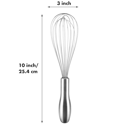 Oyv B2 18/10 Stainless Steel Whisk, Ergonomic Handle, Dishwasher Safe Metal Whisk thumb #5