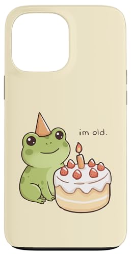Funny Frog Birthday Im Old Bday P[L  j̎q ̎q LbY X}zP[X iPhone 13 Pro Max p