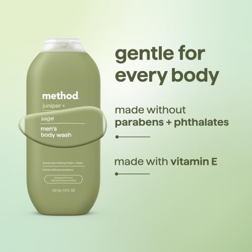 Image of method Men's Body Wash, Juniper + Sage, 18 fl oz
