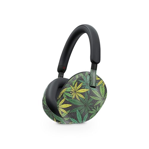 Image of MightySkins Glossy Glitter Skin Compatible with Sony WH-1000XM5 Headphones - Cannabis Culture | Protective, Durable High-Gloss Glitter Finish | Easy to Apply