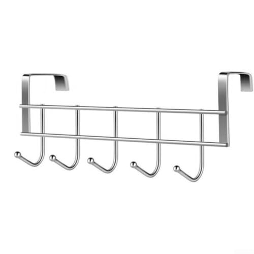 Perchero de acero inoxidable con 5 ganchos